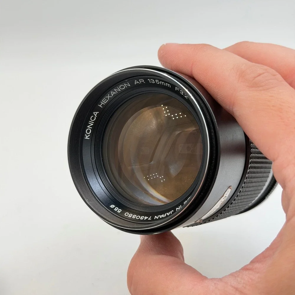 Konica Hexanon AR 135mm F3.2 Manual Focus Telephoto Lens with Kenlock UV Filter